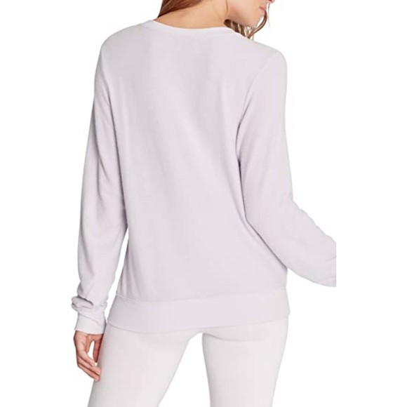 Wildfox Women slouchy Beach Long Sleeve Pullover Sweatshirt Muse Rainbow Medium - Picture 3 of 10